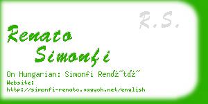 renato simonfi business card